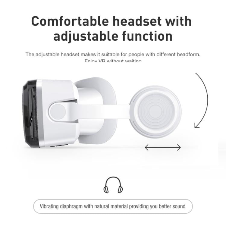 VR SHINECON G04BS BT Earphone Edition Occhiali VR 3D per realtà virtuale, compatibili con telefoni da 5 a 7,2 pollici, G04BS Host, G04BS+052, G04BS+053, G04BS+B01, G04BS+B03, G04BS+C8S with Holder, G04BS+S01, G04BS+Y1 White, G04BS+Y1 Black