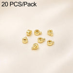 20 pezzi/confezione Perline distanziatrici in rame placcato oro, connettori terminali per gioielli fai da te, Deluxe 2.5mm Hole 1mm, Deluxe 3.2mm Hole 1.2mm