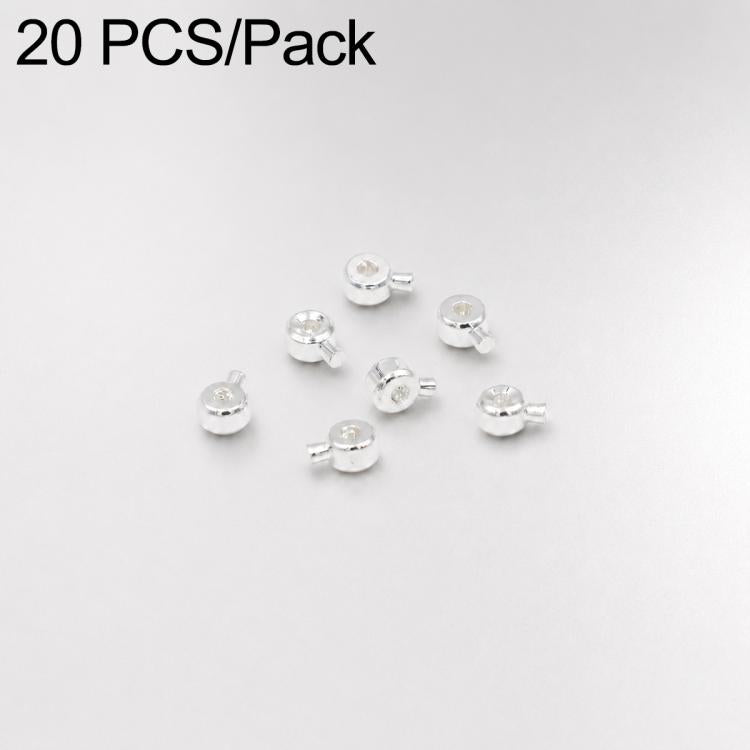 20 pezzi/confezione Perline distanziatrici in rame placcato oro, connettori terminali per gioielli fai da te, Deluxe 2.5mm Hole 1mm, Deluxe 3.2mm Hole 1.2mm