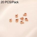 20 pezzi/confezione Perline distanziatrici in rame placcato oro, connettori terminali per gioielli fai da te, Deluxe 2.5mm Hole 1mm, Deluxe 3.2mm Hole 1.2mm