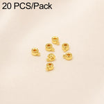 20 pezzi/confezione Perline distanziatrici in rame placcato oro, connettori terminali per gioielli fai da te, Deluxe 2.5mm Hole 1mm, Deluxe 3.2mm Hole 1.2mm