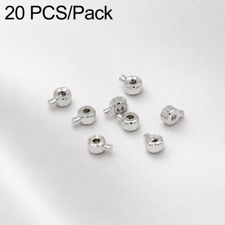 20 pezzi/confezione Perline distanziatrici in rame placcato oro, connettori terminali per gioielli fai da te, Deluxe 2.5mm Hole 1mm, Deluxe 3.2mm Hole 1.2mm