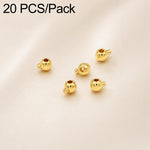 20 pezzi/confezione Perline distanziatrici in rame placcato oro, connettori terminali per gioielli fai da te, Deluxe 2.5mm Hole 1mm, Deluxe 3.2mm Hole 1.2mm