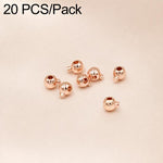 20 pezzi/confezione Perline distanziatrici in rame placcato oro, connettori terminali per gioielli fai da te, Deluxe 2.5mm Hole 1mm, Deluxe 3.2mm Hole 1.2mm