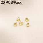 20 pezzi/confezione Perline distanziatrici in rame placcato oro, connettori terminali per gioielli fai da te, Regular 3.2mm Hole 1.2mm