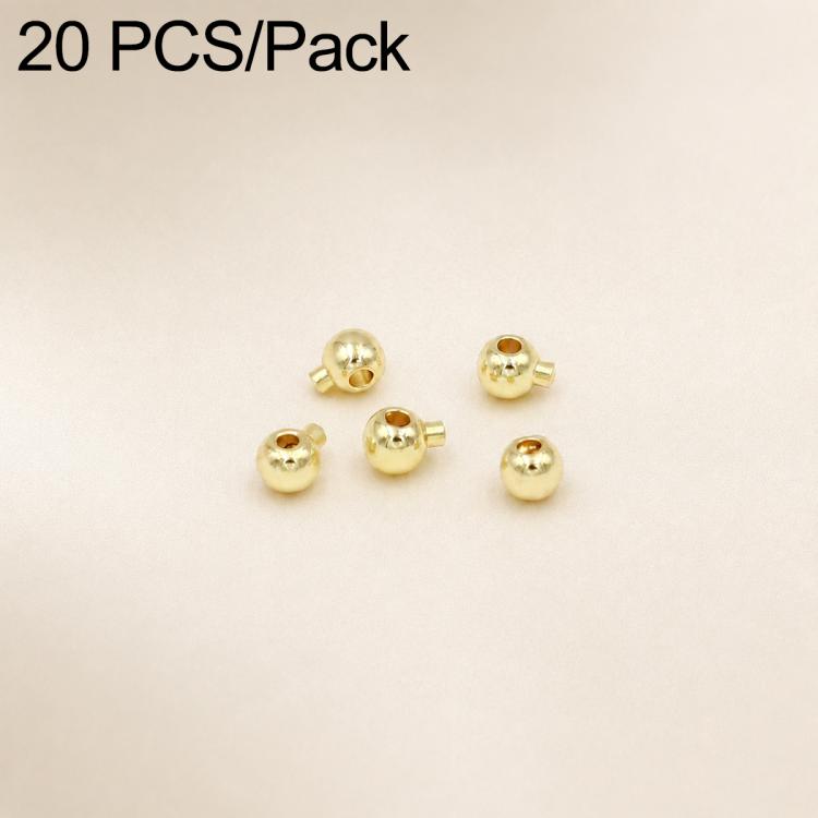 20 pezzi/confezione Perline distanziatrici in rame placcato oro, connettori terminali per gioielli fai da te, Regular 3.2mm Hole 1.2mm