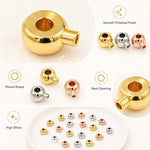 20 pezzi/confezione Perline distanziatrici in rame placcato oro, connettori terminali per gioielli fai da te, Deluxe 2.5mm Hole 1mm, Deluxe 3.2mm Hole 1.2mm