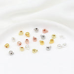 20 pezzi/confezione Perline distanziatrici in rame placcato oro, connettori terminali per gioielli fai da te, Deluxe 2.5mm Hole 1mm, Deluxe 3.2mm Hole 1.2mm