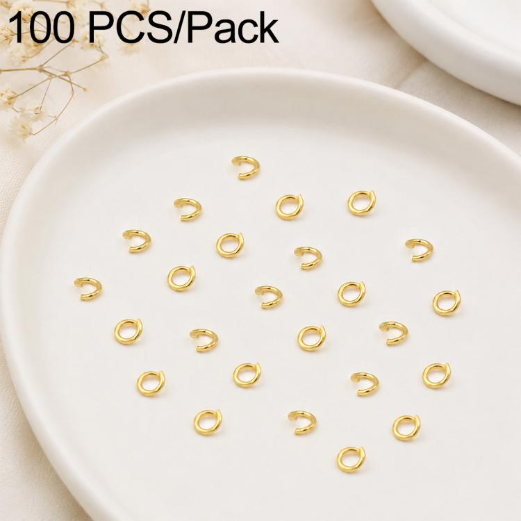 Confezione da 100 anelli di congiunzione aperti per la creazione di gioielli fai da te., Open Loop 0.6x3.5mm, Open Loop 0.7x4mm, Open Loop 0.8x5mm, Open Loop 0.9x6mm
