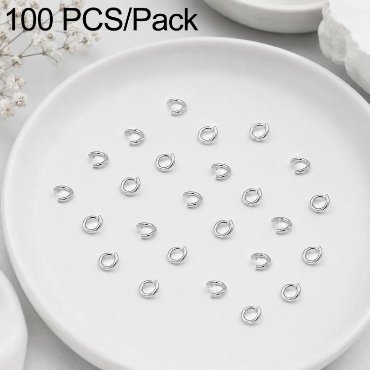 Confezione da 100 anelli di congiunzione aperti per la creazione di gioielli fai da te., Open Loop 0.6x3.5mm, Open Loop 0.7x4mm, Open Loop 0.8x5mm, Open Loop 0.9x6mm