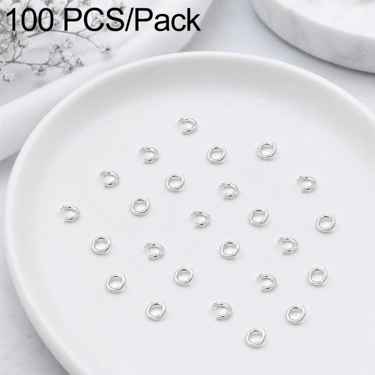 Confezione da 100 anelli di congiunzione aperti per la creazione di gioielli fai da te., Open Loop 0.6x3.5mm, Open Loop 0.7x4mm, Open Loop 0.8x5mm, Open Loop 0.9x6mm
