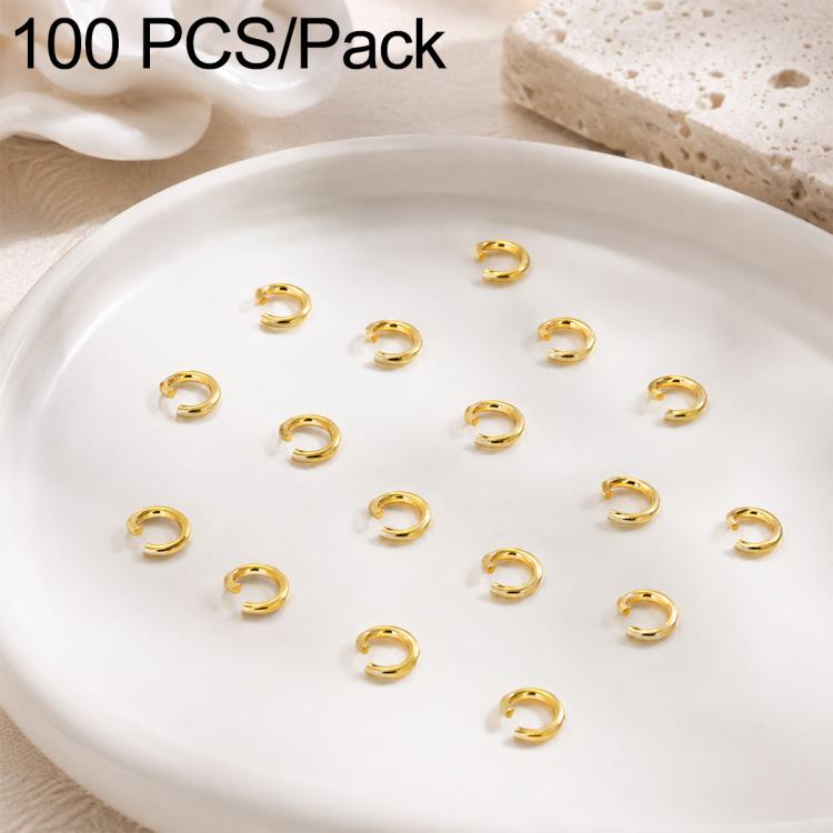 Confezione da 100 anelli di congiunzione aperti per la creazione di gioielli fai da te., Open Loop 0.6x3.5mm, Open Loop 0.7x4mm, Open Loop 0.8x5mm, Open Loop 0.9x6mm