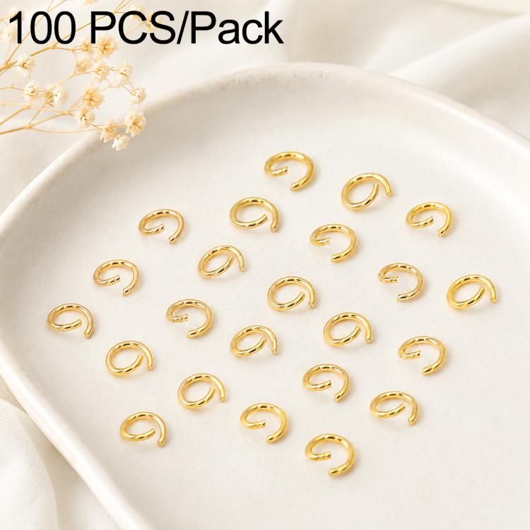 Confezione da 100 anelli di congiunzione aperti per la creazione di gioielli fai da te., Open Loop 0.6x3.5mm, Open Loop 0.7x4mm, Open Loop 0.8x5mm, Open Loop 0.9x6mm