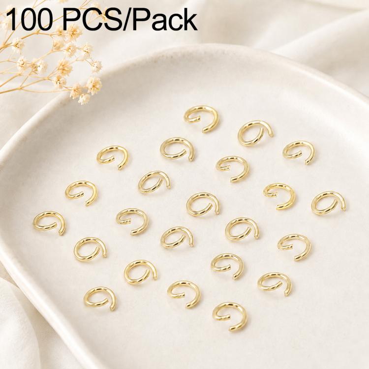 Confezione da 100 anelli di congiunzione aperti per la creazione di gioielli fai da te., Open Loop 0.6x3.5mm, Open Loop 0.7x4mm, Open Loop 0.8x5mm, Open Loop 0.9x6mm