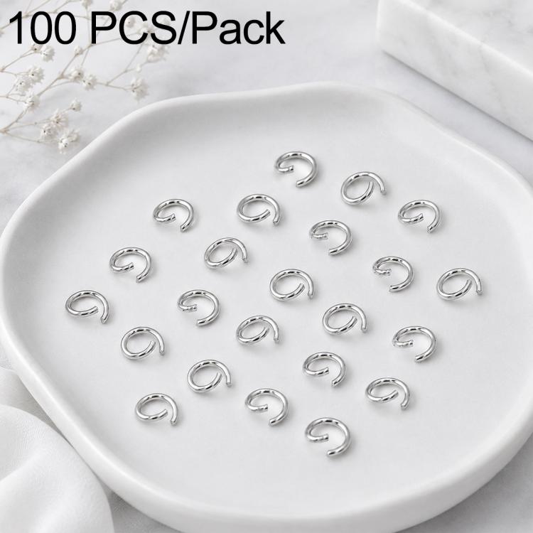 Confezione da 100 anelli di congiunzione aperti per la creazione di gioielli fai da te., Open Loop 0.6x3.5mm, Open Loop 0.7x4mm, Open Loop 0.8x5mm, Open Loop 0.9x6mm