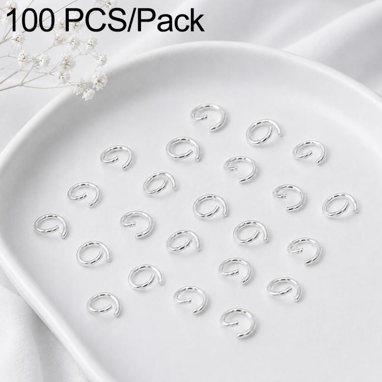 Confezione da 100 anelli di congiunzione aperti per la creazione di gioielli fai da te., Open Loop 0.6x3.5mm, Open Loop 0.7x4mm, Open Loop 0.8x5mm, Open Loop 0.9x6mm