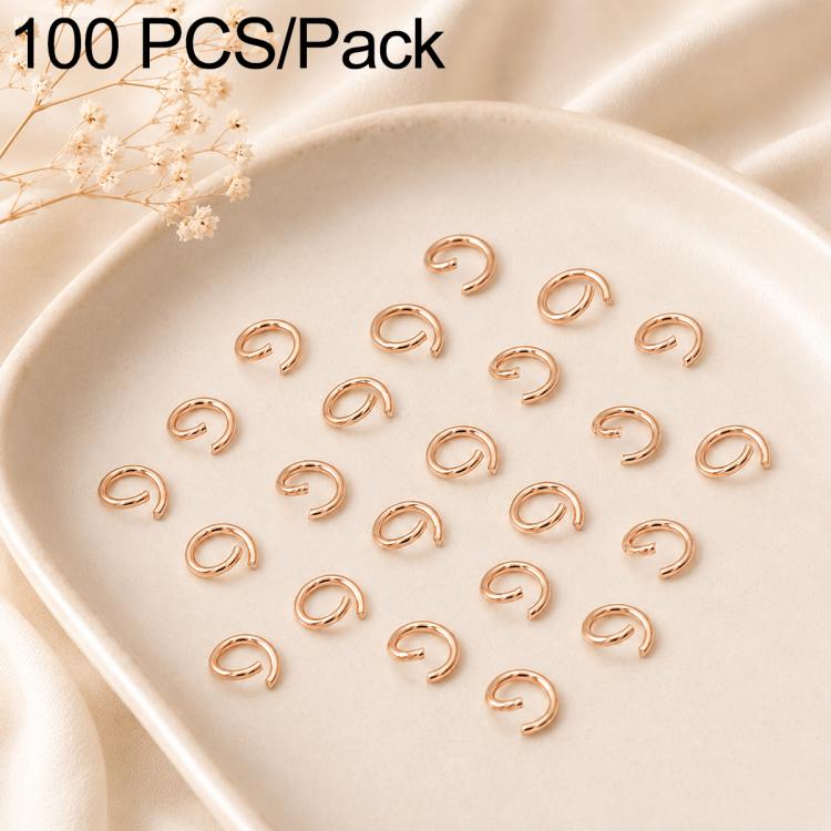 Confezione da 100 anelli di congiunzione aperti per la creazione di gioielli fai da te., Open Loop 0.6x3.5mm, Open Loop 0.7x4mm, Open Loop 0.8x5mm, Open Loop 0.9x6mm