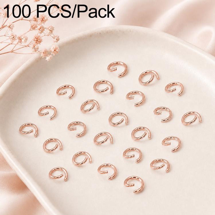 Confezione da 100 anelli di congiunzione aperti per la creazione di gioielli fai da te., Open Loop 0.6x3.5mm, Open Loop 0.7x4mm, Open Loop 0.8x5mm, Open Loop 0.9x6mm