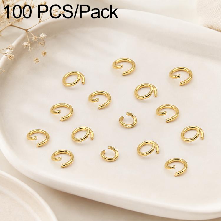Confezione da 100 anelli di congiunzione aperti per la creazione di gioielli fai da te., Open Loop 0.6x3.5mm, Open Loop 0.7x4mm, Open Loop 0.8x5mm, Open Loop 0.9x6mm