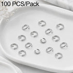 Confezione da 100 anelli di congiunzione aperti per la creazione di gioielli fai da te., Open Loop 0.6x3.5mm, Open Loop 0.7x4mm, Open Loop 0.8x5mm, Open Loop 0.9x6mm
