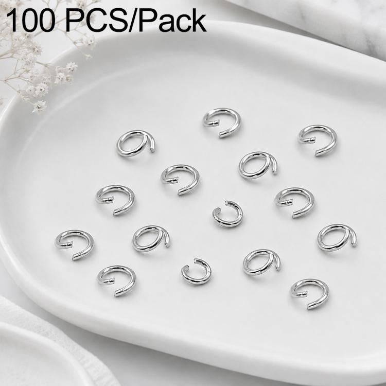 Confezione da 100 anelli di congiunzione aperti per la creazione di gioielli fai da te., Open Loop 0.6x3.5mm, Open Loop 0.7x4mm, Open Loop 0.8x5mm, Open Loop 0.9x6mm