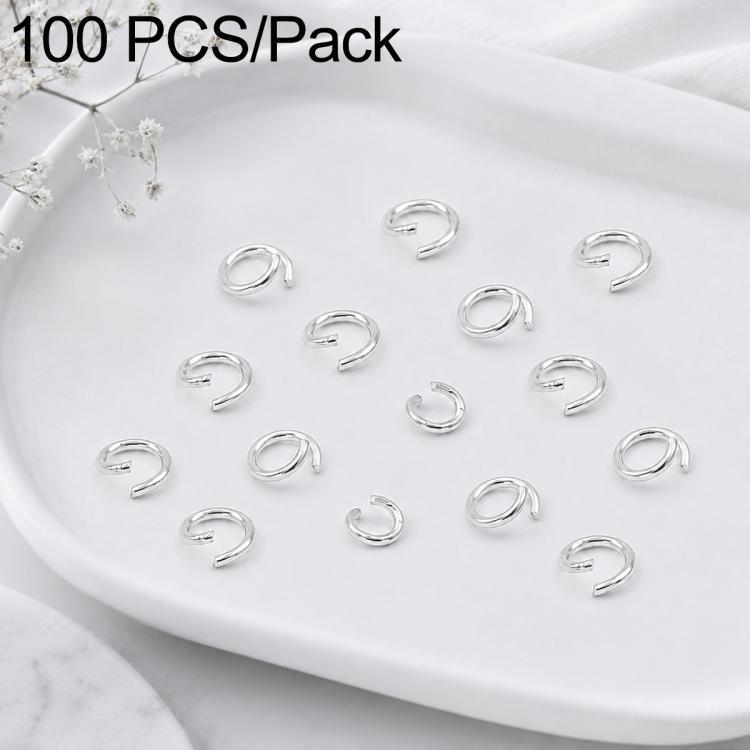 Confezione da 100 anelli di congiunzione aperti per la creazione di gioielli fai da te., Open Loop 0.6x3.5mm, Open Loop 0.7x4mm, Open Loop 0.8x5mm, Open Loop 0.9x6mm