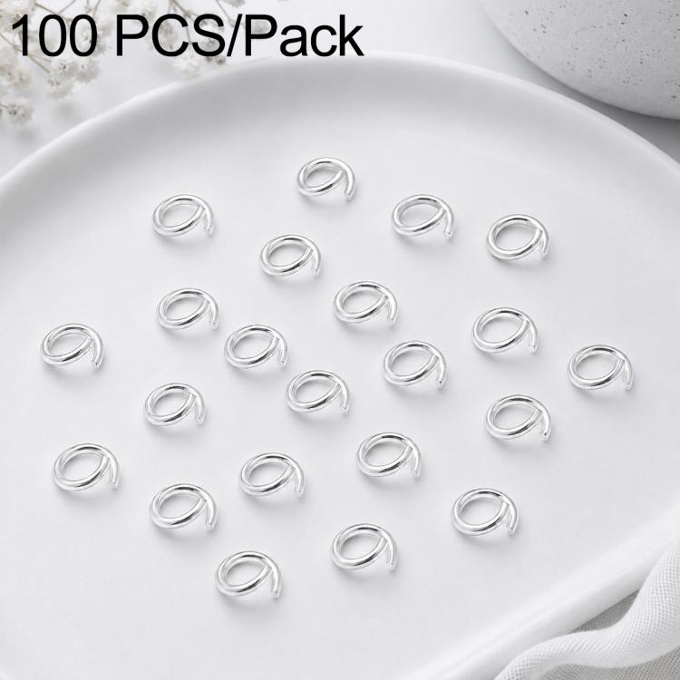 Confezione da 100 anelli di congiunzione aperti per la creazione di gioielli fai da te., Open Loop 1.0x7mm, Open Loop 1.0x8mm, Open Loop 1.2x8mm, Open Loop 1.2x10mm