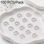 Confezione da 100 anelli di congiunzione aperti per la creazione di gioielli fai da te., Open Loop 1.0x7mm, Open Loop 1.0x8mm, Open Loop 1.2x8mm, Open Loop 1.2x10mm