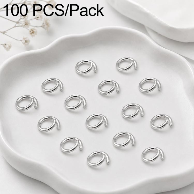 Confezione da 100 anelli di congiunzione aperti per la creazione di gioielli fai da te., Open Loop 1.0x7mm, Open Loop 1.0x8mm, Open Loop 1.2x8mm, Open Loop 1.2x10mm