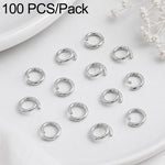 Confezione da 100 anelli di congiunzione aperti per la creazione di gioielli fai da te., Open Loop 1.0x7mm, Open Loop 1.0x8mm, Open Loop 1.2x8mm, Open Loop 1.2x10mm