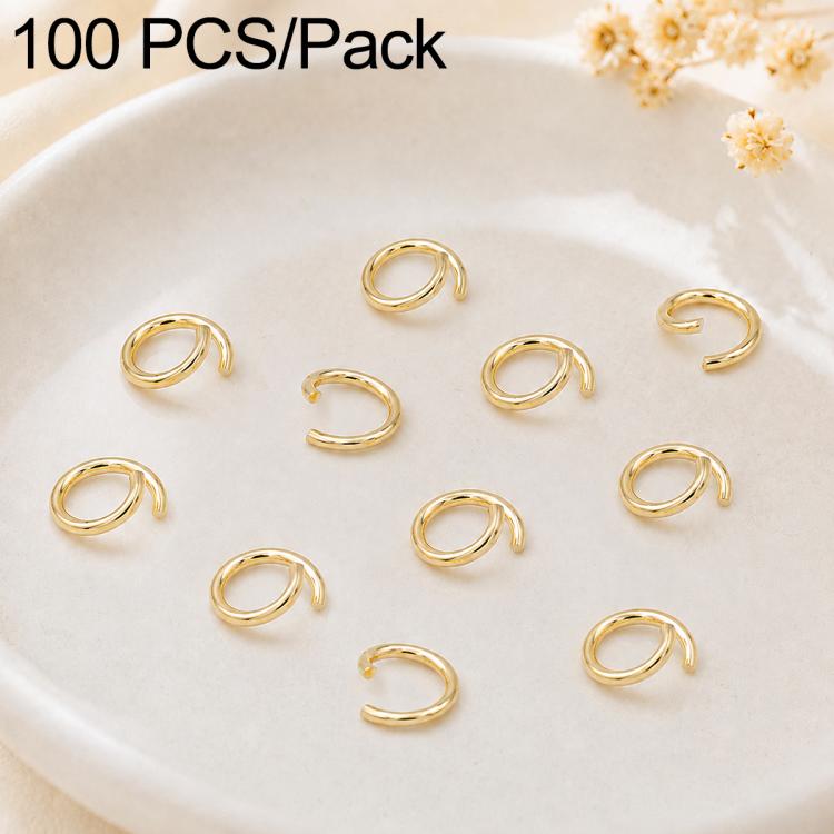 Confezione da 100 anelli di congiunzione aperti per la creazione di gioielli fai da te., Open Loop 1.0x7mm, Open Loop 1.0x8mm, Open Loop 1.2x8mm, Open Loop 1.2x10mm