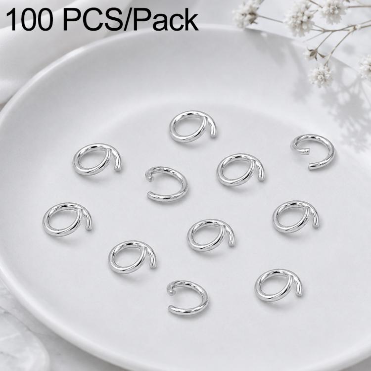Confezione da 100 anelli di congiunzione aperti per la creazione di gioielli fai da te., Open Loop 1.0x7mm, Open Loop 1.0x8mm, Open Loop 1.2x8mm, Open Loop 1.2x10mm