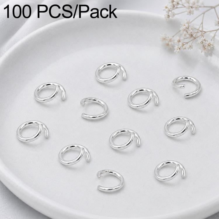Confezione da 100 anelli di congiunzione aperti per la creazione di gioielli fai da te., Open Loop 1.0x7mm, Open Loop 1.0x8mm, Open Loop 1.2x8mm, Open Loop 1.2x10mm