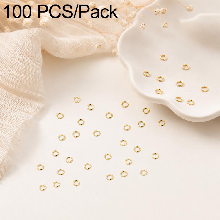 Confezione da 100 anelli di congiunzione aperti per la creazione di gioielli fai da te., Flat-Cut Loop 0.5x3mm, Flat-Cut Loop 0.5x4mm, Flat-Cut Loop 0.6x3.5mm, Flat-Cut  Loop 0.7x4mm