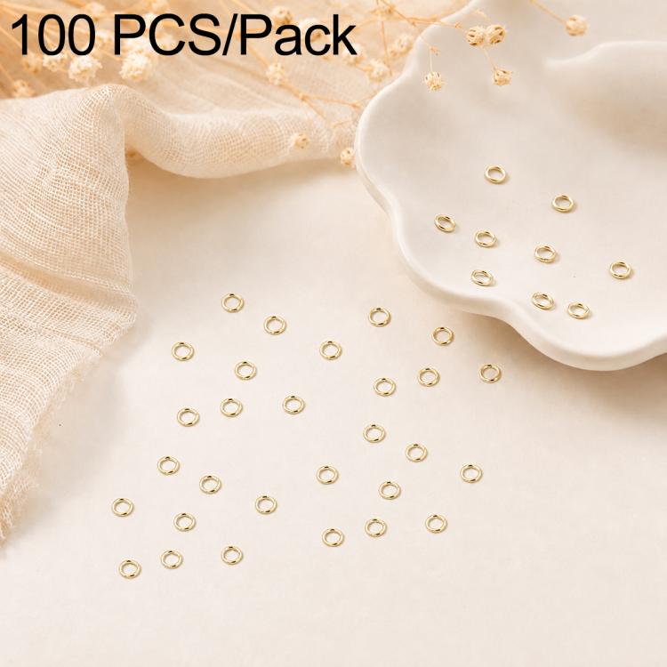 Confezione da 100 anelli di congiunzione aperti per la creazione di gioielli fai da te., Flat-Cut Loop 0.5x3mm, Flat-Cut Loop 0.5x4mm, Flat-Cut Loop 0.6x3.5mm, Flat-Cut  Loop 0.7x4mm