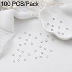 Confezione da 100 anelli di congiunzione aperti per la creazione di gioielli fai da te., Flat-Cut Loop 0.5x3mm, Flat-Cut Loop 0.5x4mm, Flat-Cut Loop 0.6x3.5mm, Flat-Cut  Loop 0.7x4mm