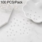 Confezione da 100 anelli di congiunzione aperti per la creazione di gioielli fai da te., Flat-Cut Loop 0.5x3mm, Flat-Cut Loop 0.5x4mm, Flat-Cut Loop 0.6x3.5mm, Flat-Cut  Loop 0.7x4mm