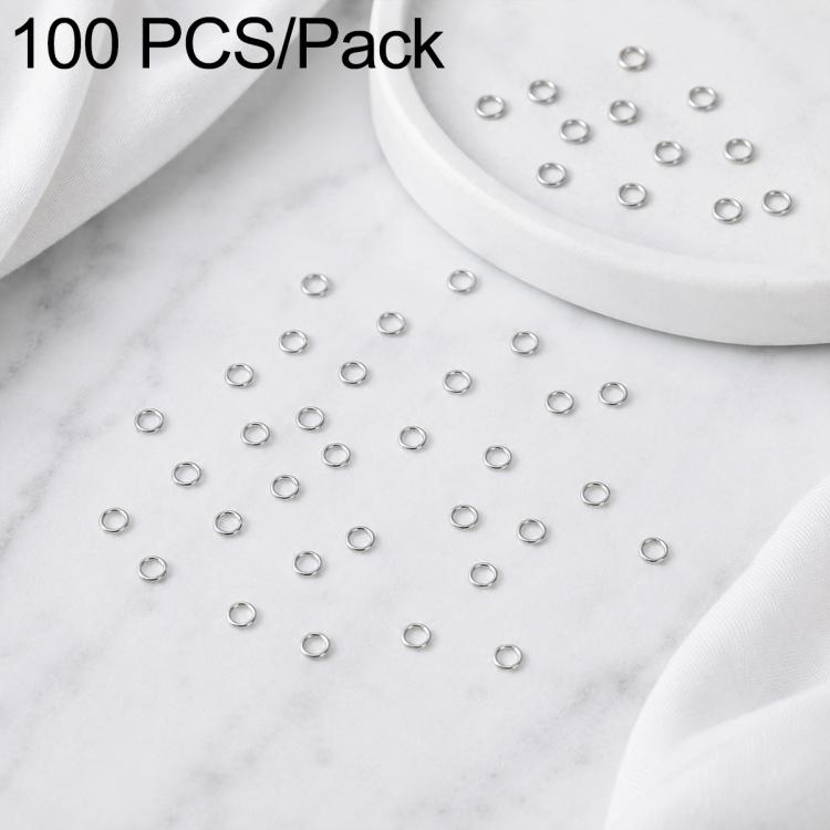 Confezione da 100 anelli di congiunzione aperti per la creazione di gioielli fai da te., Flat-Cut Loop 0.5x3mm, Flat-Cut Loop 0.5x4mm, Flat-Cut Loop 0.6x3.5mm, Flat-Cut  Loop 0.7x4mm