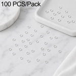 Confezione da 100 anelli di congiunzione aperti per la creazione di gioielli fai da te., Flat-Cut Loop 0.5x3mm, Flat-Cut Loop 0.5x4mm, Flat-Cut Loop 0.6x3.5mm, Flat-Cut  Loop 0.7x4mm