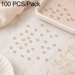 Confezione da 100 anelli di congiunzione aperti per la creazione di gioielli fai da te., Flat-Cut Loop 0.5x3mm, Flat-Cut Loop 0.5x4mm, Flat-Cut Loop 0.6x3.5mm, Flat-Cut  Loop 0.7x4mm