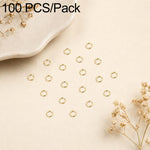 Confezione da 100 anelli di congiunzione aperti per la creazione di gioielli fai da te., Flat-Cut Loop 0.5x3mm, Flat-Cut Loop 0.5x4mm, Flat-Cut Loop 0.6x3.5mm, Flat-Cut  Loop 0.7x4mm