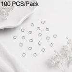 Confezione da 100 anelli di congiunzione aperti per la creazione di gioielli fai da te., Flat-Cut Loop 0.5x3mm, Flat-Cut Loop 0.5x4mm, Flat-Cut Loop 0.6x3.5mm, Flat-Cut  Loop 0.7x4mm