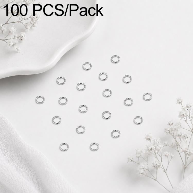 Confezione da 100 anelli di congiunzione aperti per la creazione di gioielli fai da te., Flat-Cut Loop 0.5x3mm, Flat-Cut Loop 0.5x4mm, Flat-Cut Loop 0.6x3.5mm, Flat-Cut  Loop 0.7x4mm