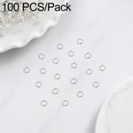Confezione da 100 anelli di congiunzione aperti per la creazione di gioielli fai da te., Flat-Cut Loop 0.5x3mm, Flat-Cut Loop 0.5x4mm, Flat-Cut Loop 0.6x3.5mm, Flat-Cut  Loop 0.7x4mm