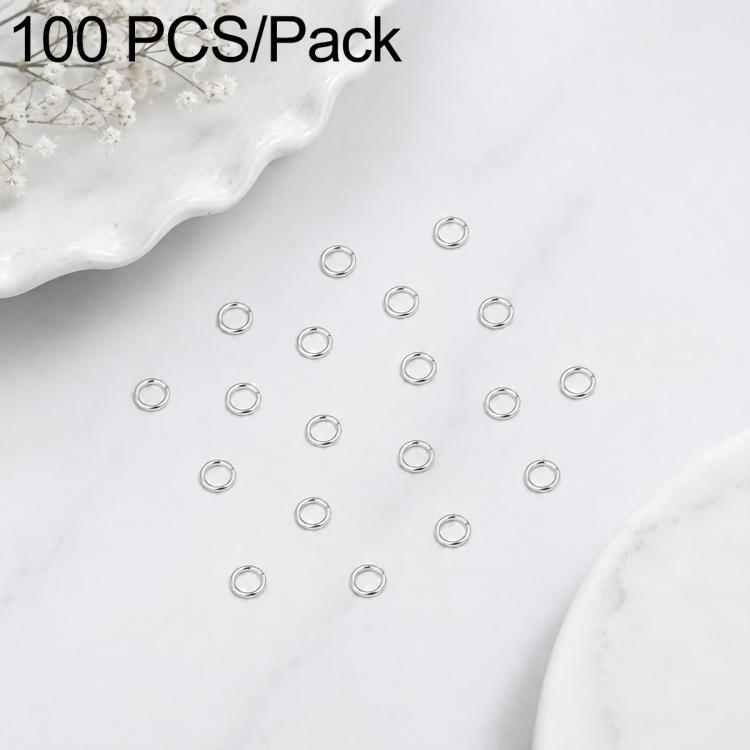 Confezione da 100 anelli di congiunzione aperti per la creazione di gioielli fai da te., Flat-Cut Loop 0.5x3mm, Flat-Cut Loop 0.5x4mm, Flat-Cut Loop 0.6x3.5mm, Flat-Cut  Loop 0.7x4mm