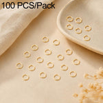 Confezione da 100 anelli di congiunzione aperti per la creazione di gioielli fai da te., Flat-Cut Loop 0.5x3mm, Flat-Cut Loop 0.5x4mm, Flat-Cut Loop 0.6x3.5mm, Flat-Cut  Loop 0.7x4mm