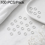 Confezione da 100 anelli di congiunzione aperti per la creazione di gioielli fai da te., Flat-Cut Loop 0.5x3mm, Flat-Cut Loop 0.5x4mm, Flat-Cut Loop 0.6x3.5mm, Flat-Cut  Loop 0.7x4mm