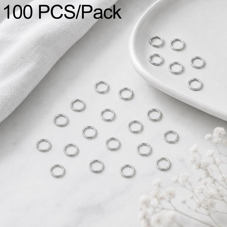 Confezione da 100 anelli di congiunzione aperti per la creazione di gioielli fai da te., Flat-Cut Loop 0.5x3mm, Flat-Cut Loop 0.5x4mm, Flat-Cut Loop 0.6x3.5mm, Flat-Cut  Loop 0.7x4mm