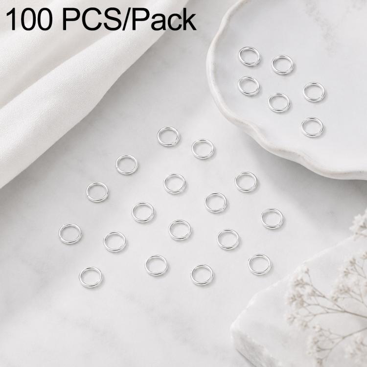 Confezione da 100 anelli di congiunzione aperti per la creazione di gioielli fai da te., Flat-Cut Loop 0.5x3mm, Flat-Cut Loop 0.5x4mm, Flat-Cut Loop 0.6x3.5mm, Flat-Cut  Loop 0.7x4mm