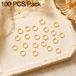 Confezione da 100 anelli di congiunzione aperti per la creazione di gioielli fai da te., Flat-Cut Loop 0.7x5mm, Flat-Cut Loop 0.7x6mm, Flat-Cut Loop 0.8x5mm, Flat-Cut Loop 0.8x6mm